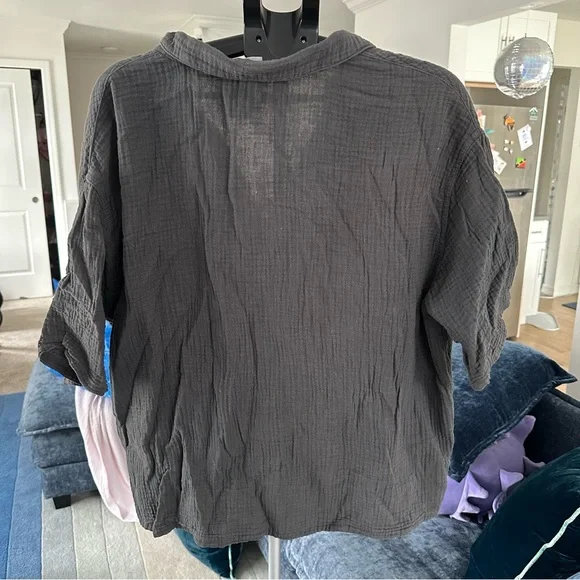 Stars Above Cotton Gauze Lounge/Sleep Shorts in Grey - Picture 5 of 5